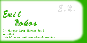 emil mokos business card